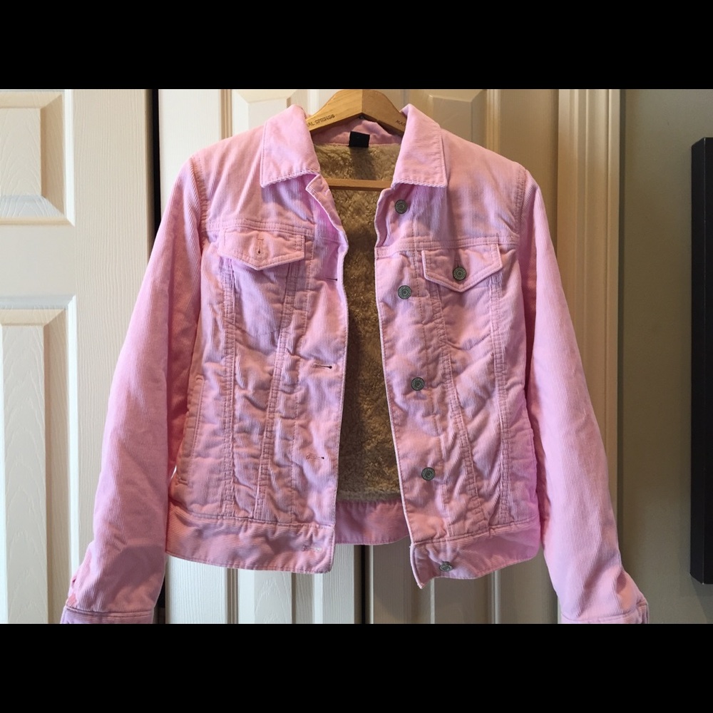 Gap Pink Corduroy Jean Jacket